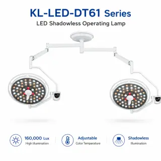 Keling KL-LED-DT6I double-dome ceiling-mounted LED shadowless operating lamp main view