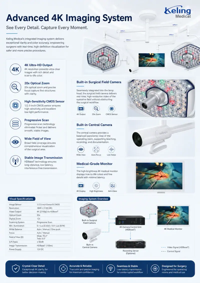 KL-LED-STR78&DTR78 advanced 4K imaging system features and visual specifications overview