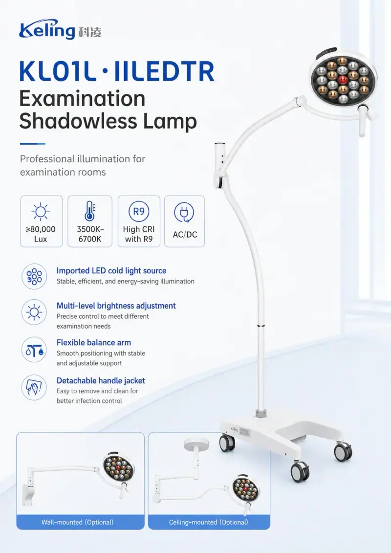 KL01L-IILEDTR features: LED cold light, color temperature, R9 function, flexible arm