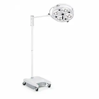 Keling KL04L-LED mobile LED operating lamp with five-hole head on wheeled base