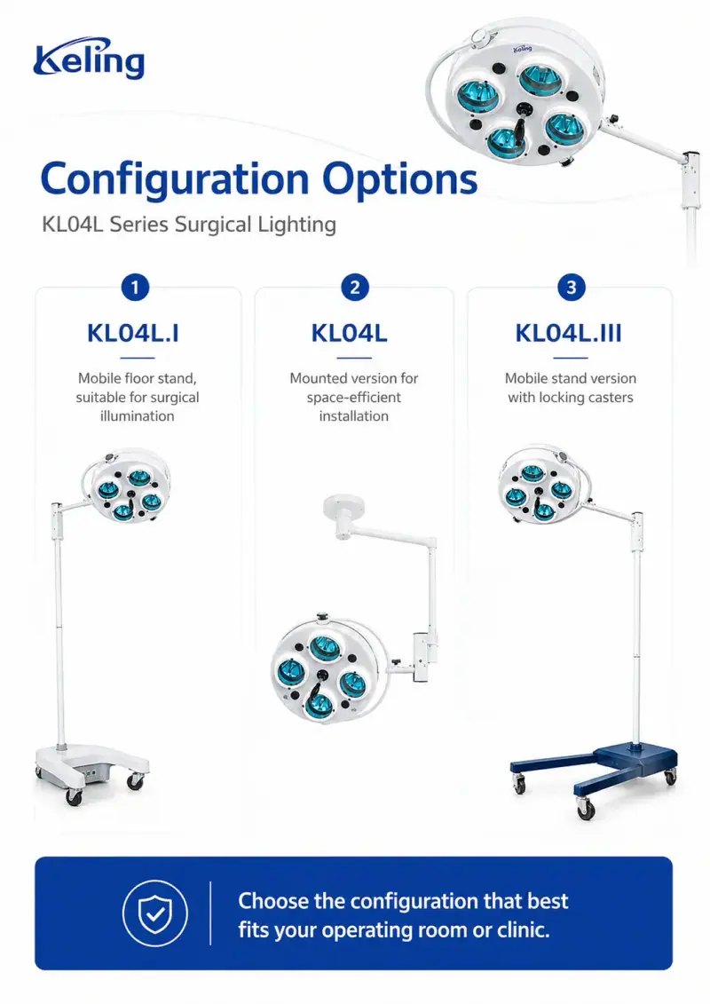 KL04L.I mobile variant with battery base and locking casters